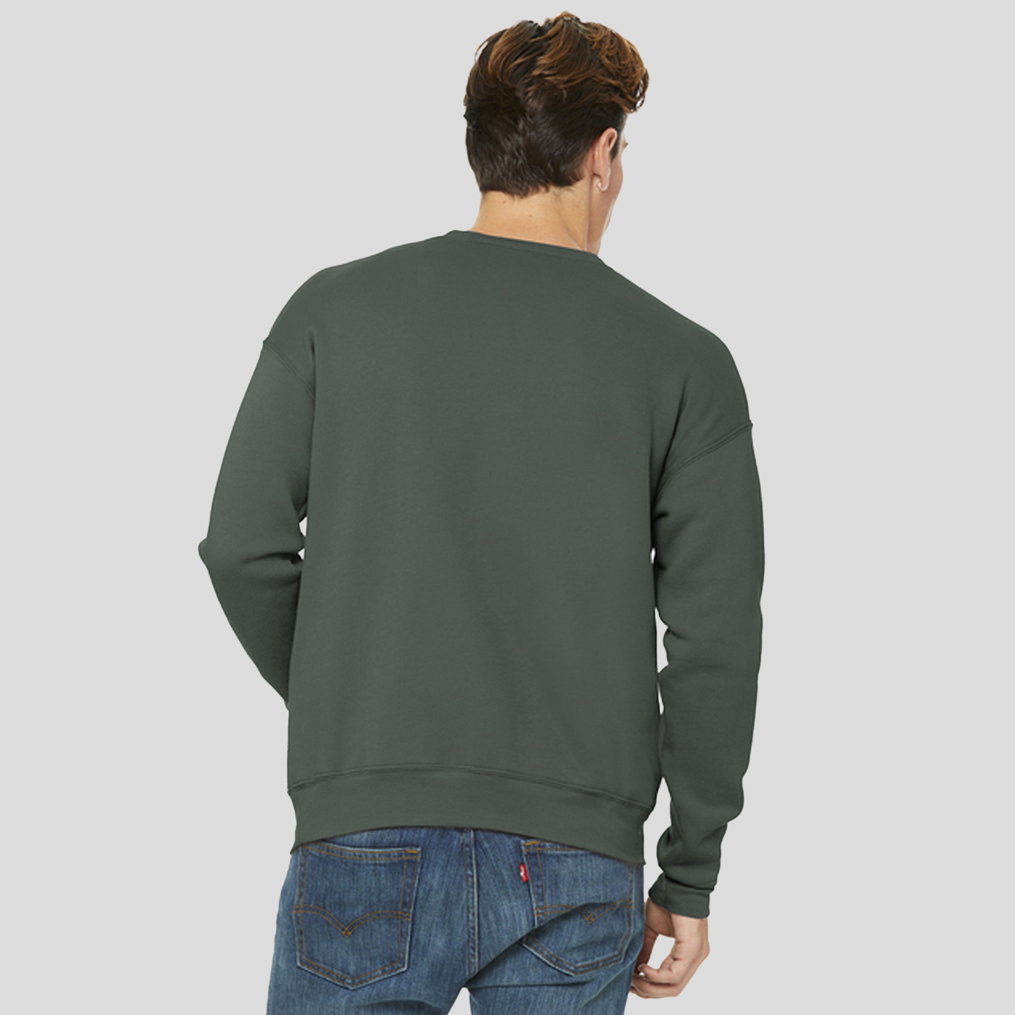Unisex Sponge Fleece Drop Shoulder Sweatshirt | Military Green