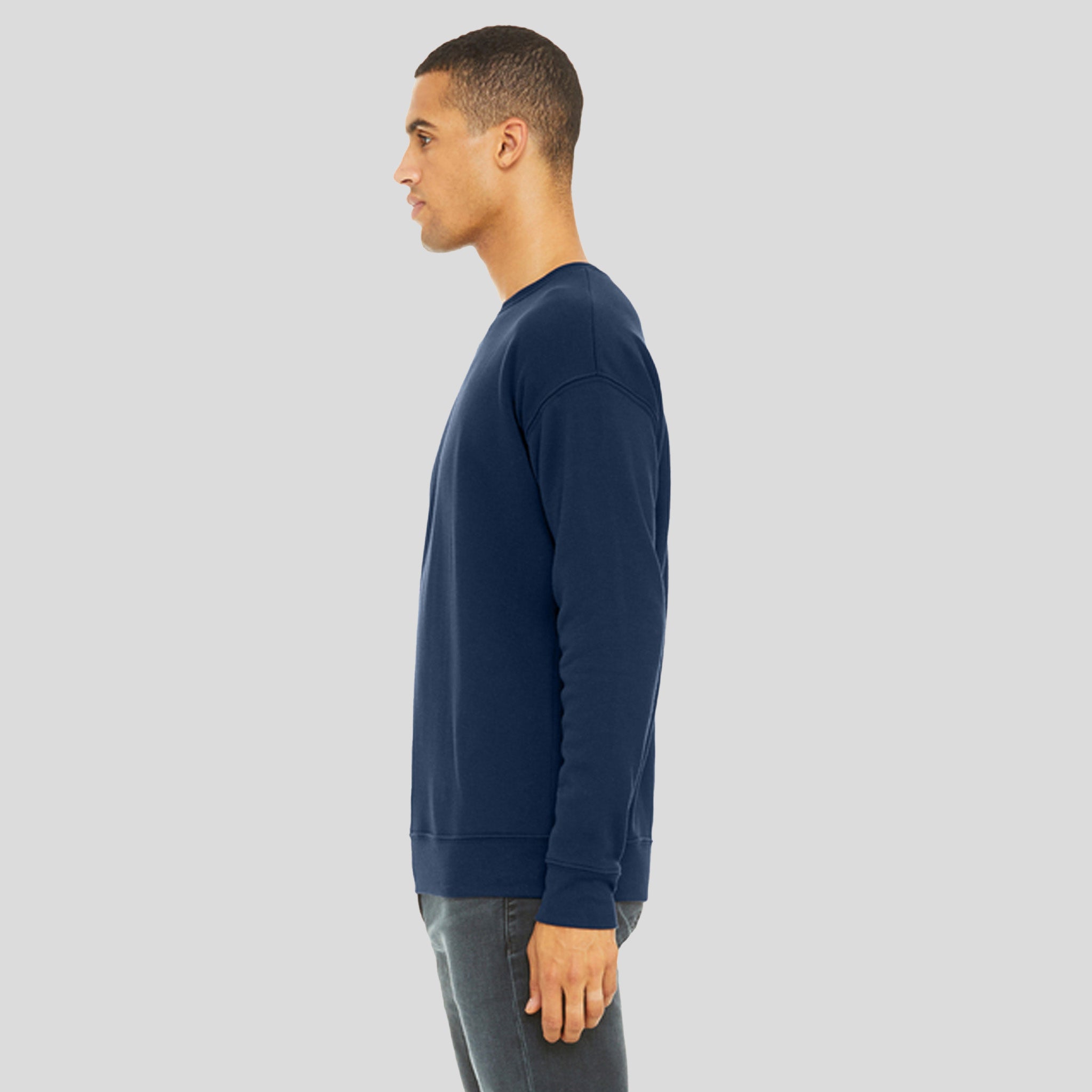 Unisex Sponge Fleece Drop Shoulder Sweatshirt | Navy