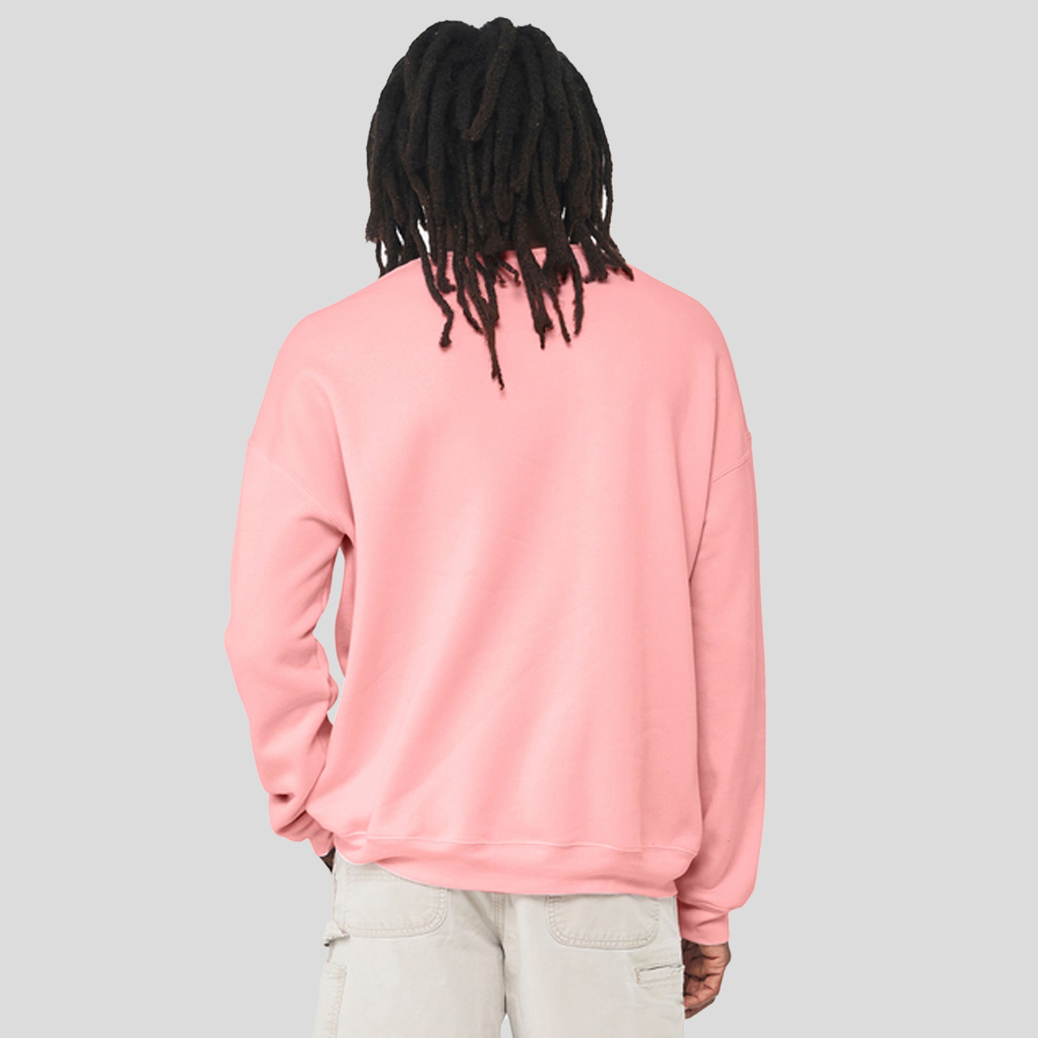 Unisex Sponge Fleece Drop Shoulder Sweatshirt | Pink