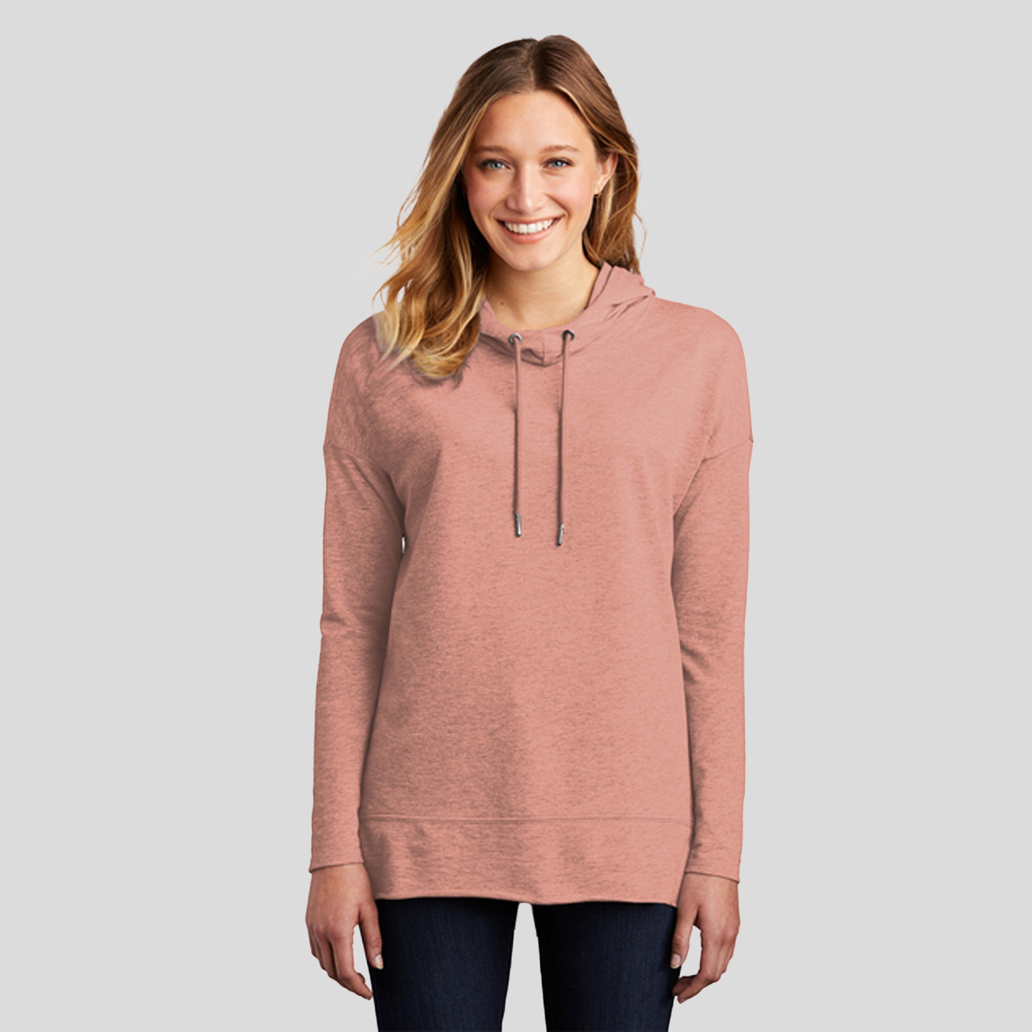 Womenโs Featherweight French Terry โข Hoodie | Nostalgia Rose Heather