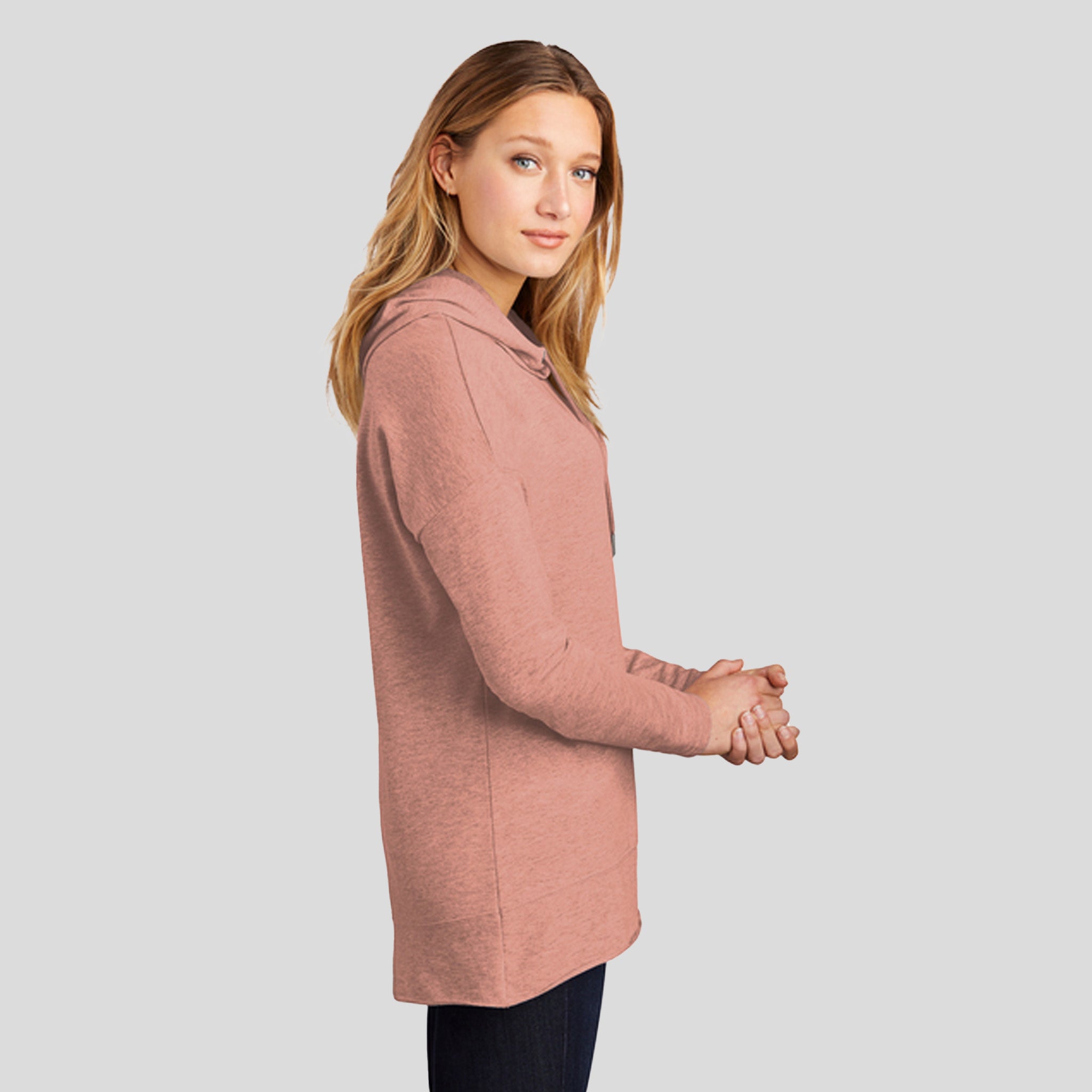 Womenโs Featherweight French Terry โข Hoodie | Nostalgia Rose Heather
