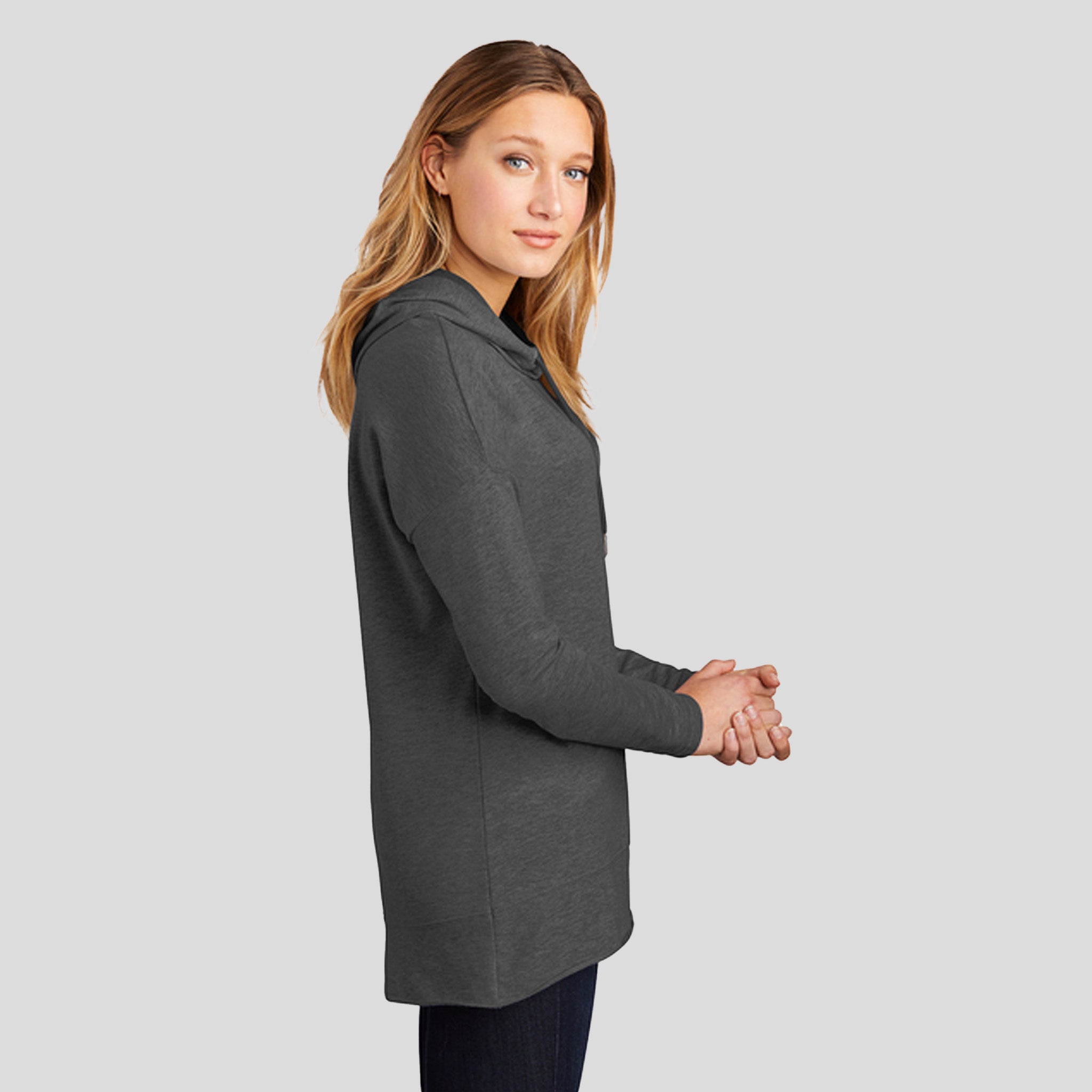 Womenโs Featherweight French Terry โข Hoodie | Washed Coal