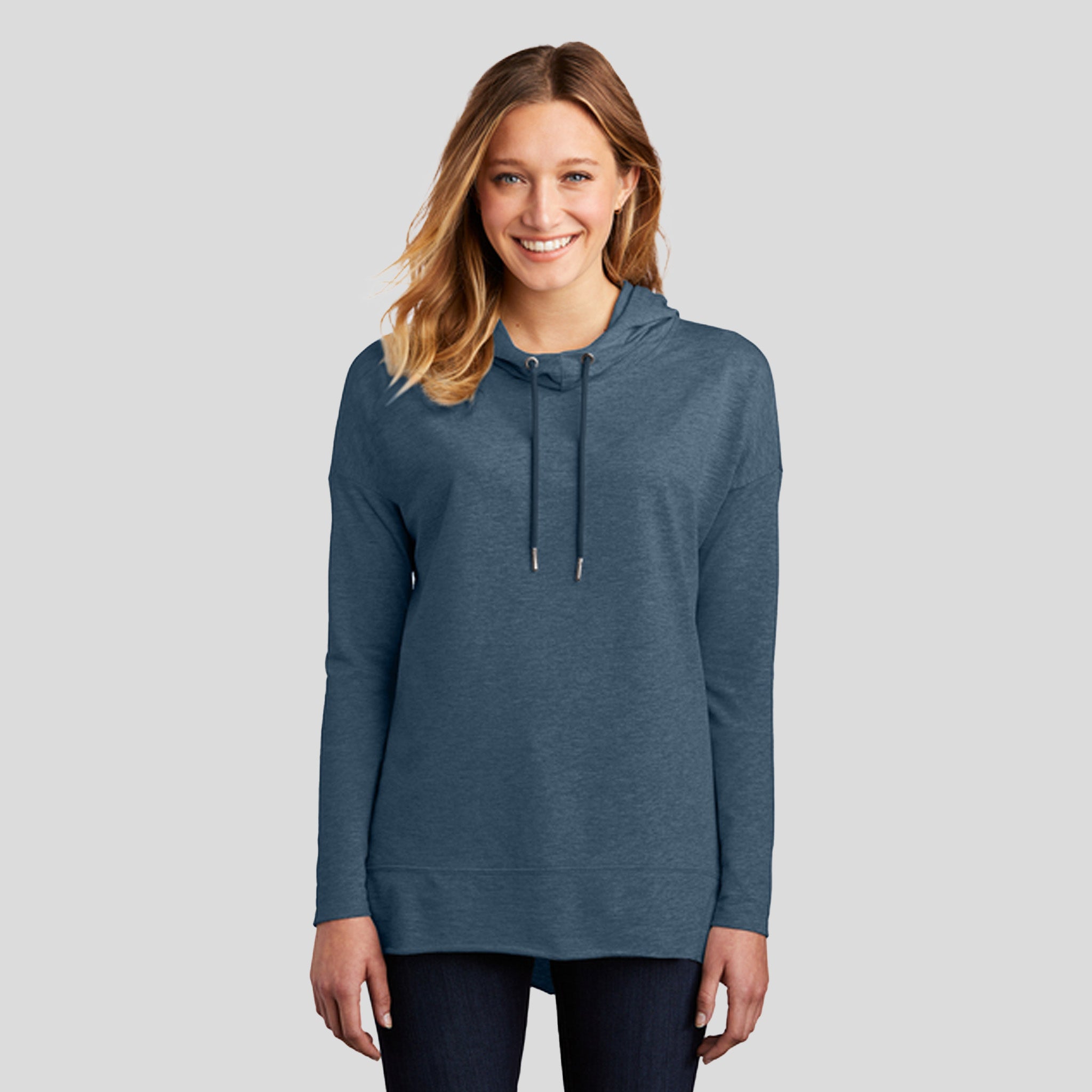Womenโs Featherweight French Terry โข Hoodie | Washed Indigo
