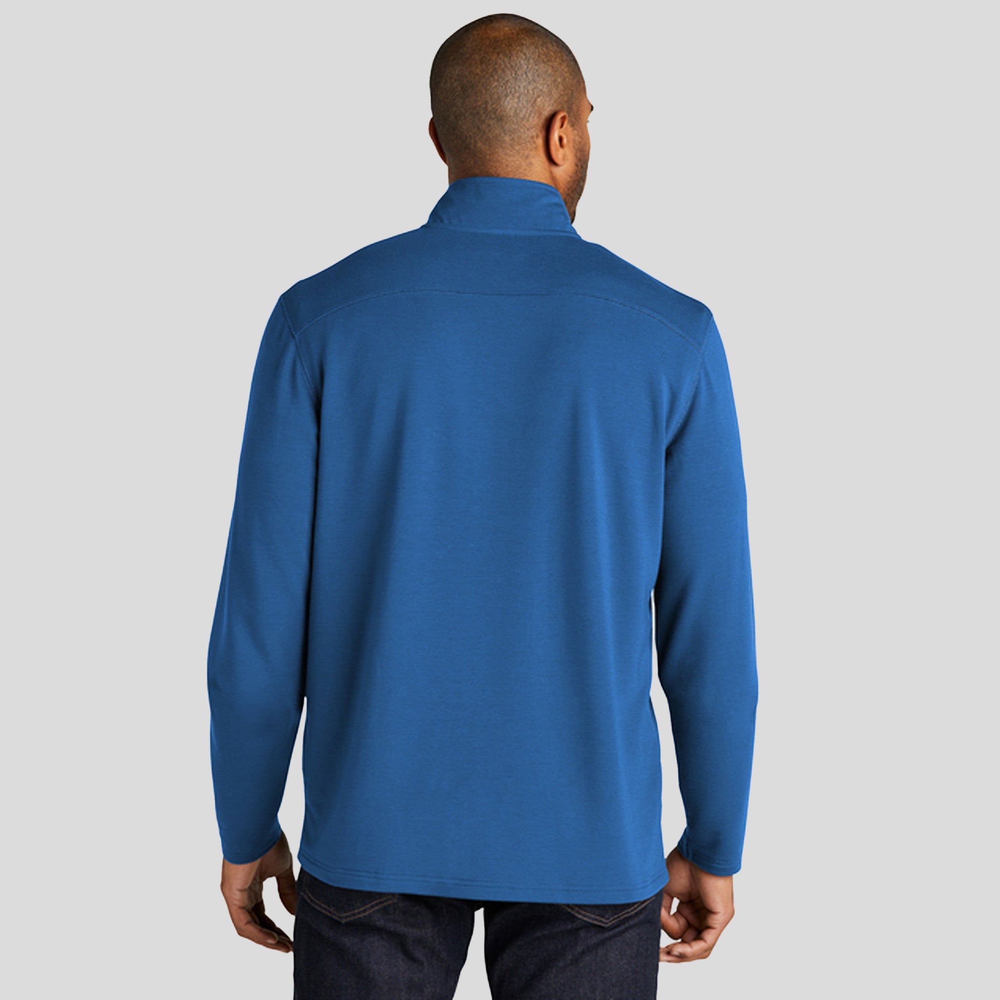 Microterry 1/4-Zip Pullover | Aegean Blue