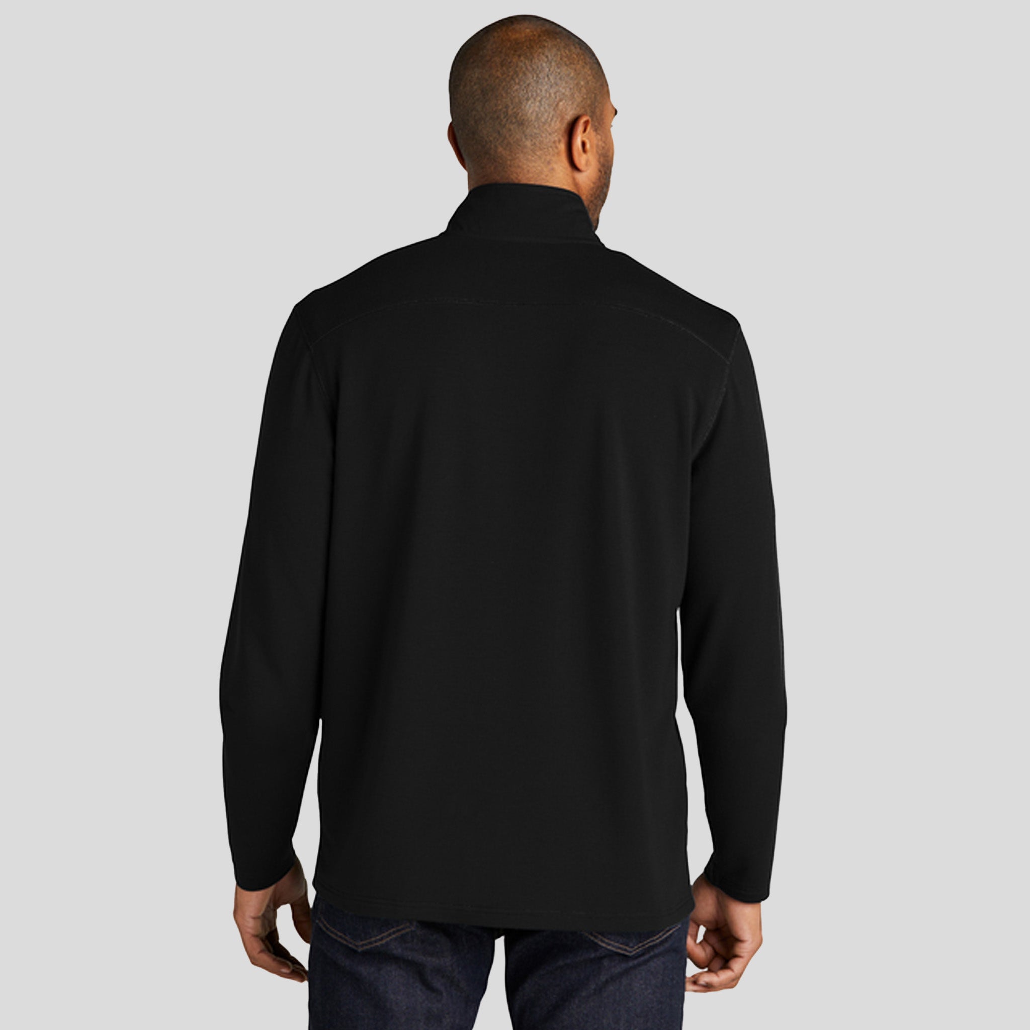 Microterry 1/4-Zip Pullover | Deep Black