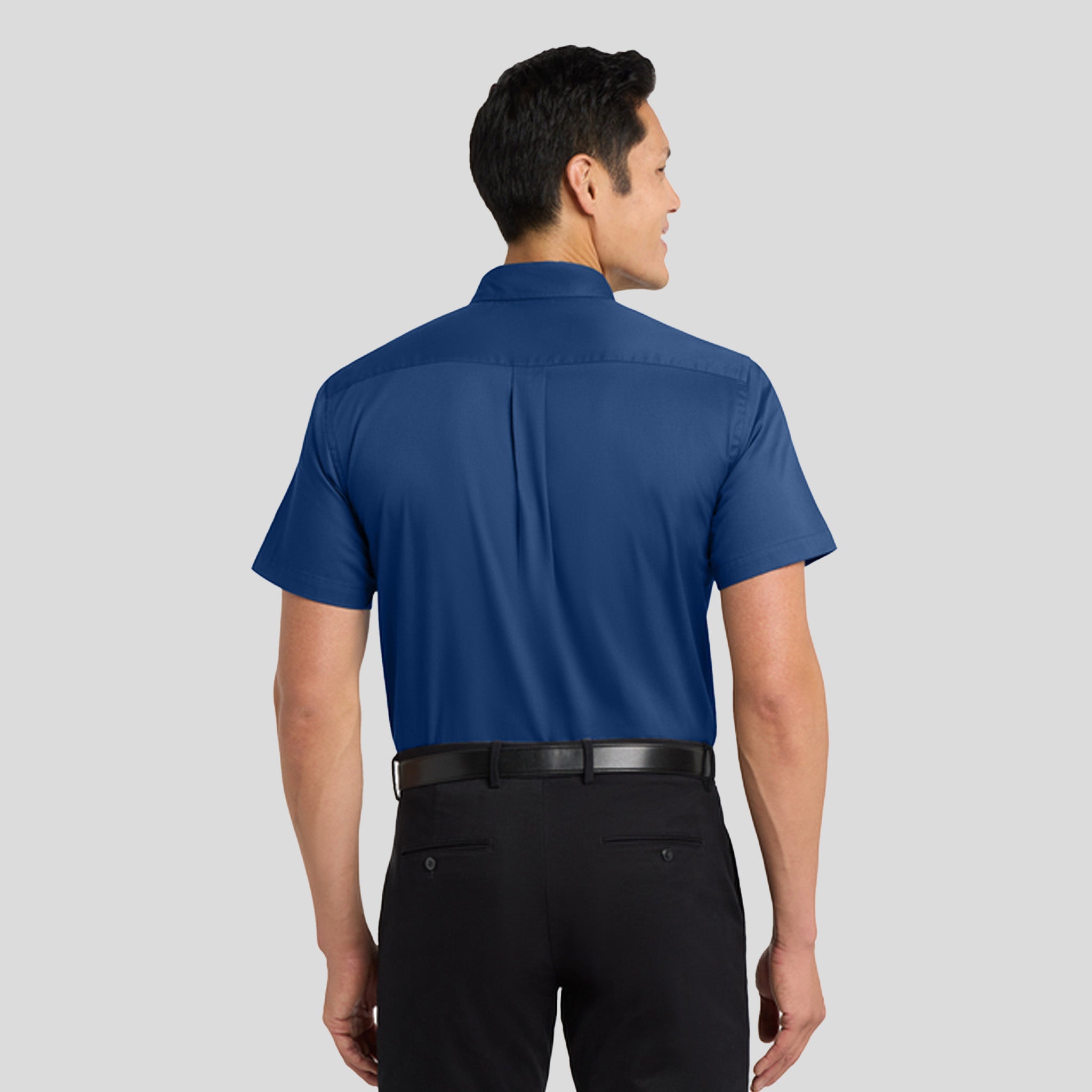 Short Sleeve Easy Care Shirt | Royal/Classic Navy