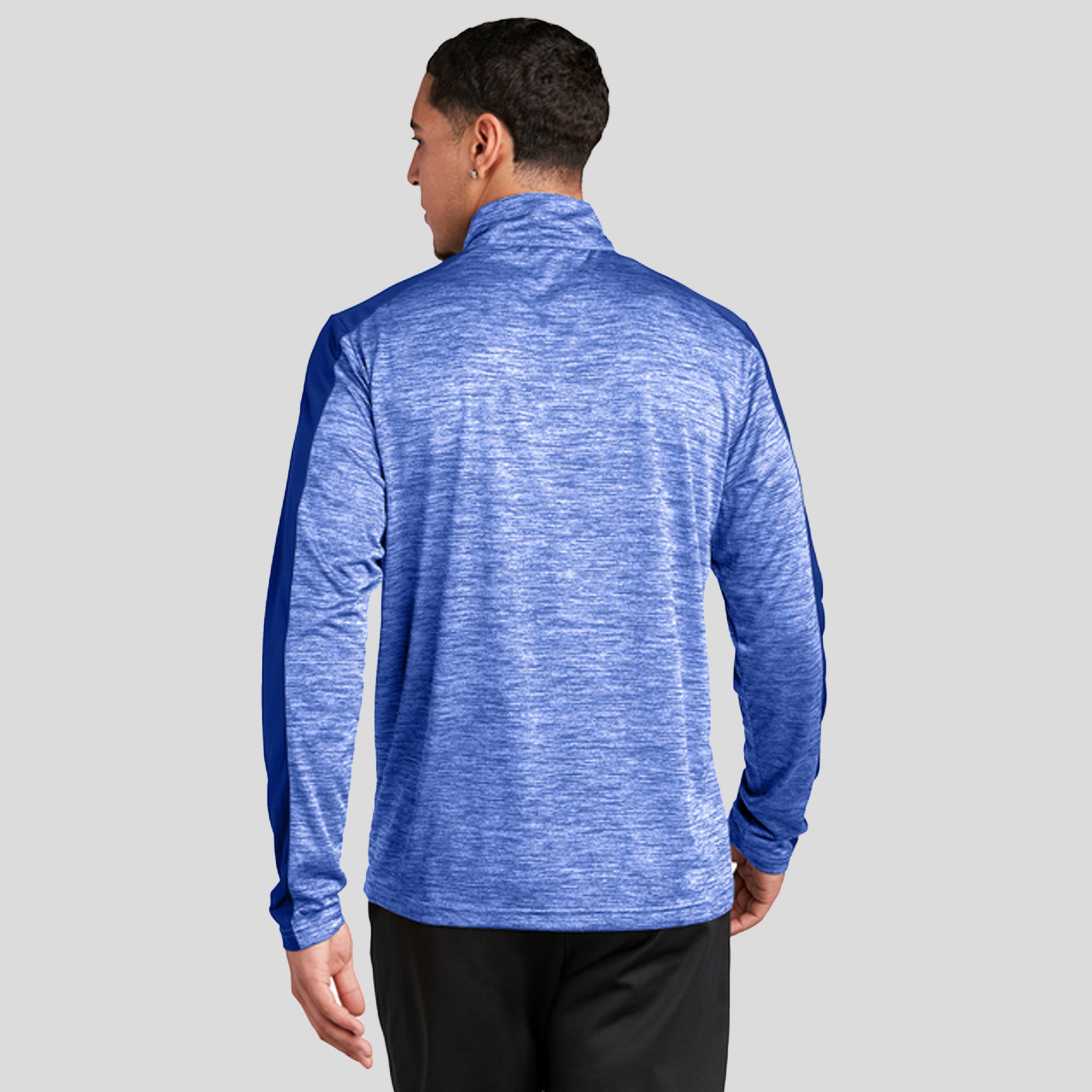 PosiCharge® Electric Heather Colorblock 1/4-Zip Pullover | True Royal Electric/True Royal