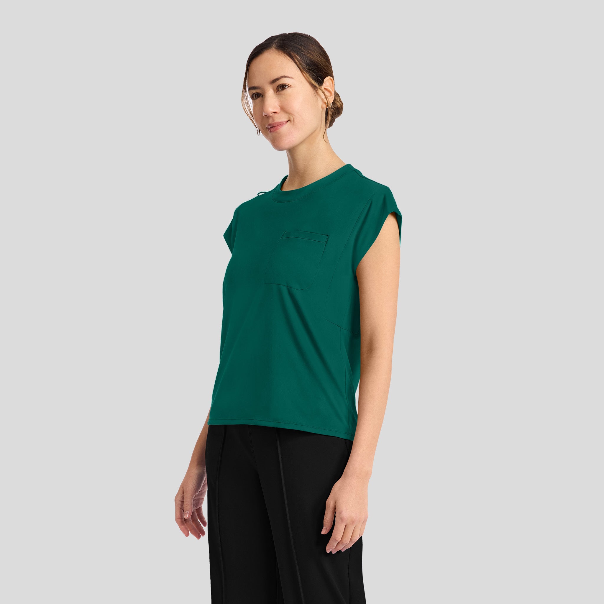 Achieve Crew Neck Scrub Top | Hunter