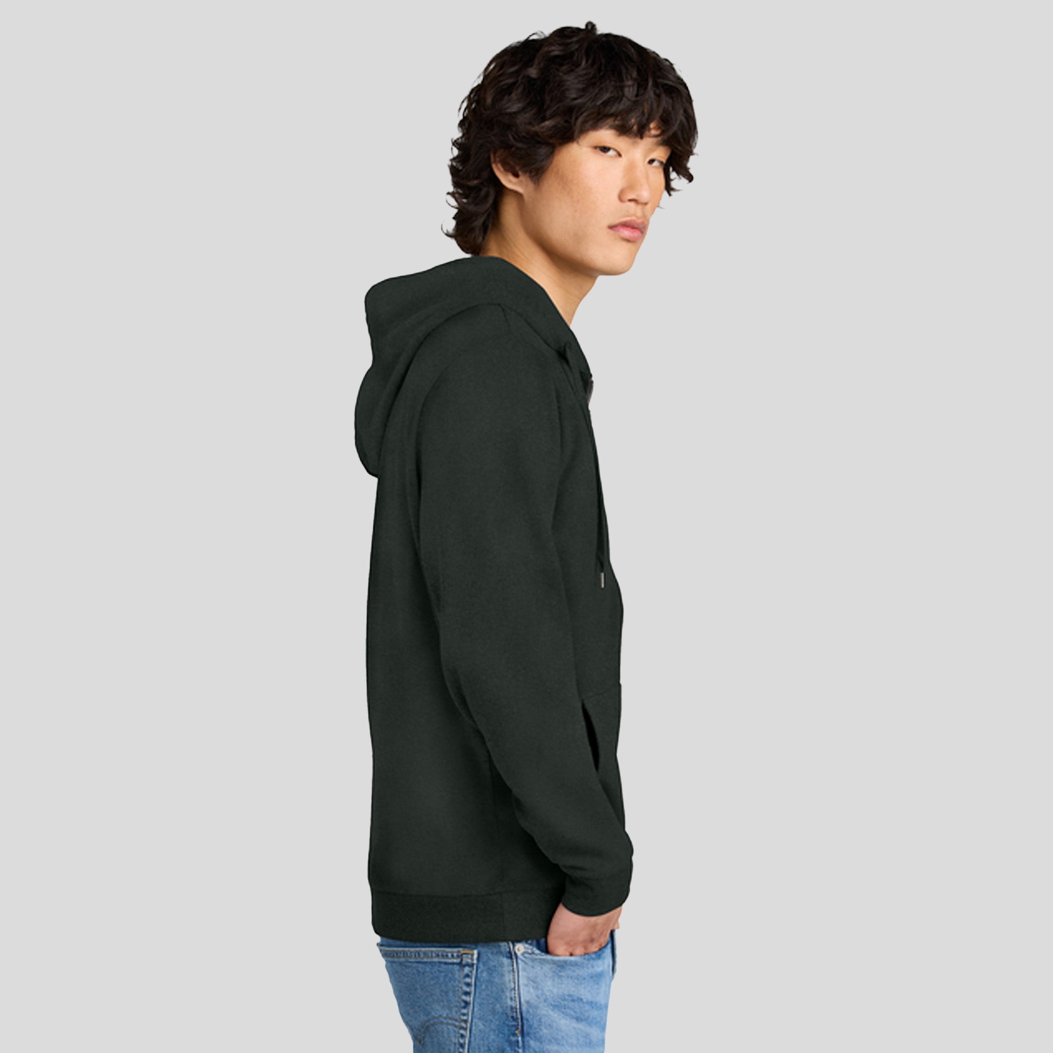 Perfect Tri® Fleece Full-Zip Hoodie | Deepest Grey
